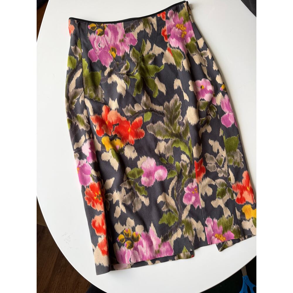Vintage Paul Smith Floral Pencil Skirt Size Small